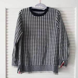 Blue and white sweater